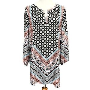 Gibson Latimer Patterned Shift Dress Size Large